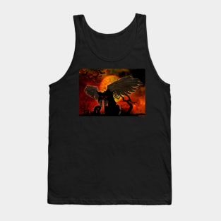 Evil Angel Halloween cat Tank Top